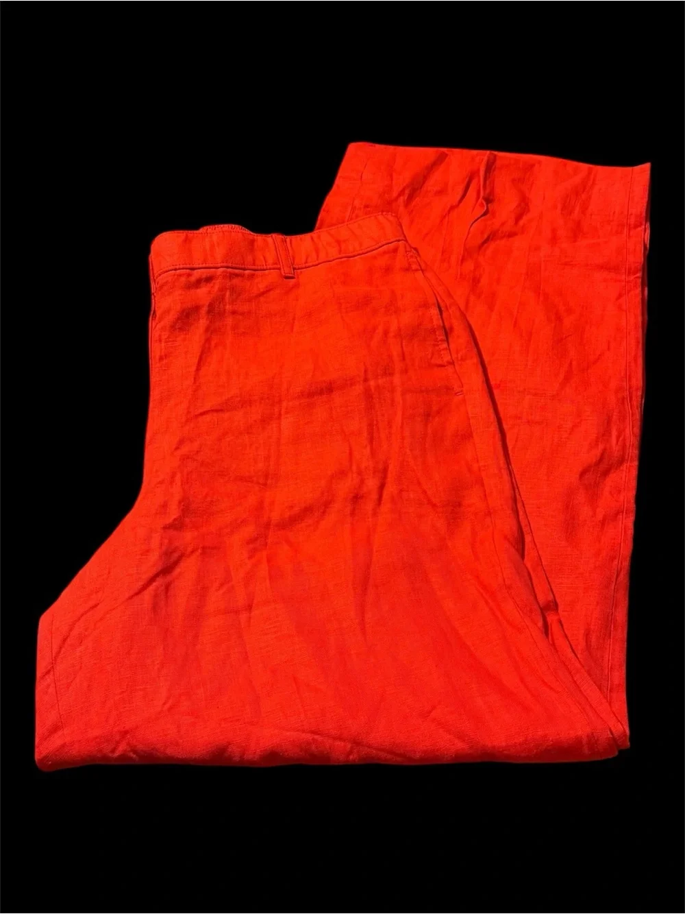 J. Crew Red Linen Trousers